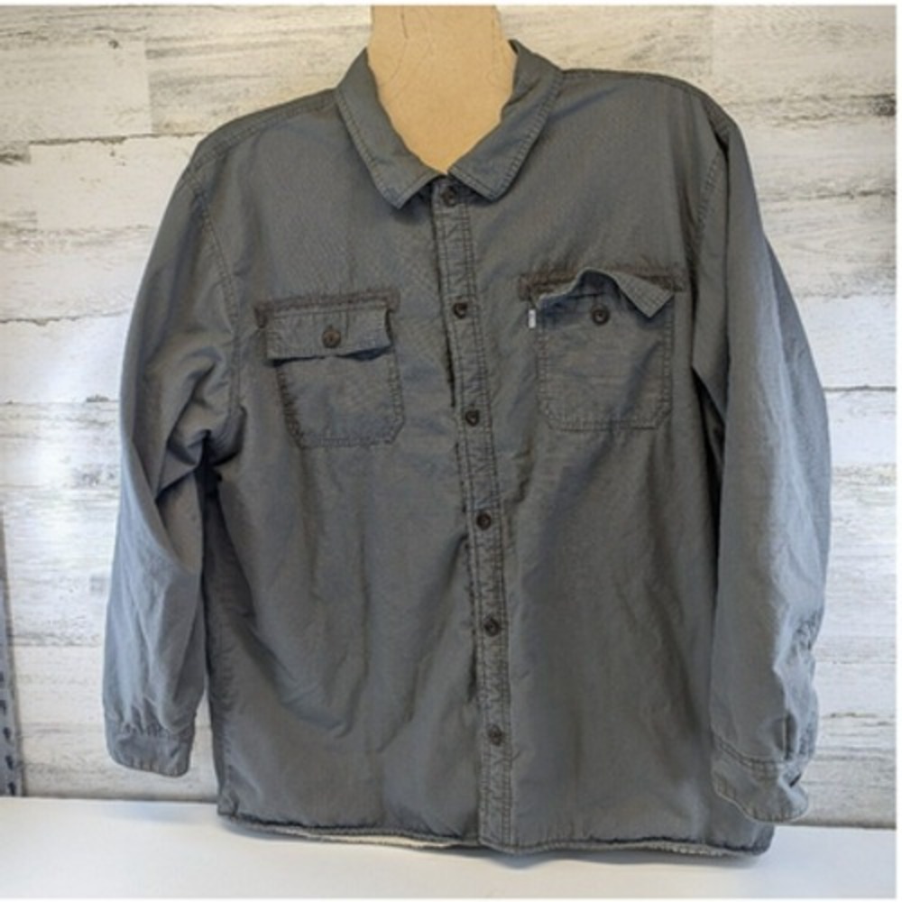Levis Jacket Sherpa Fleece Lined Jacket‎ Blue White Tab Mens XXXL Regular